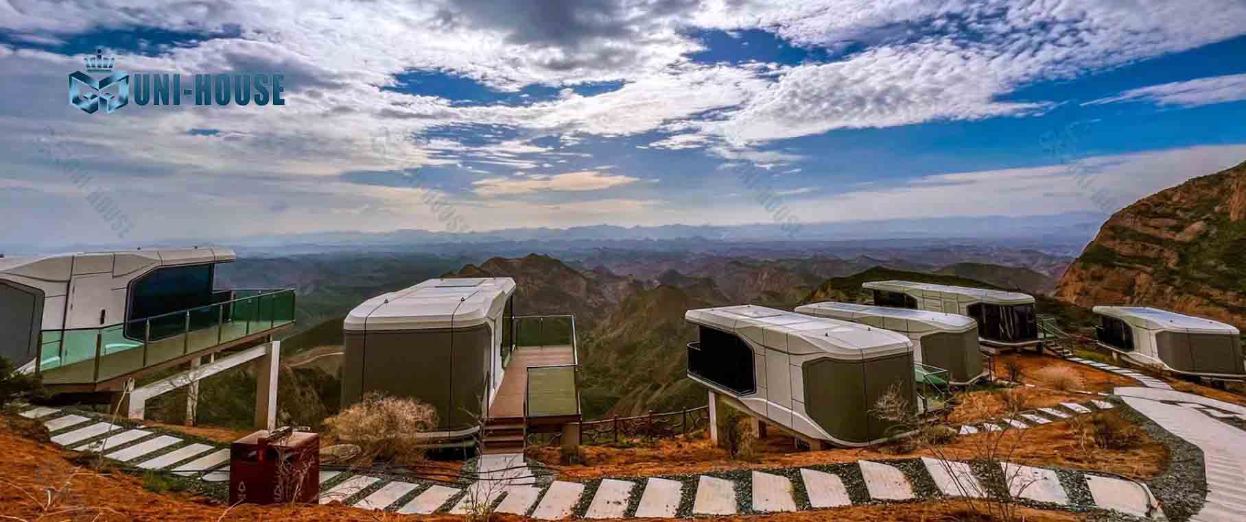 cápsula espacial prefabricada