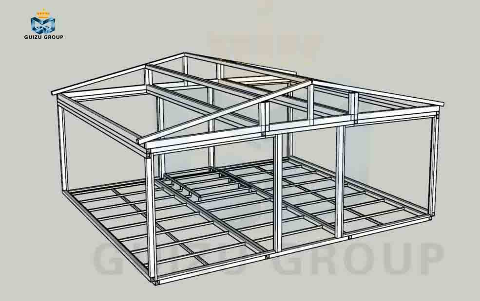 Casa ampliable con estructura de acero.